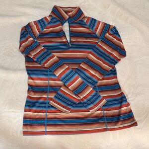Ariat Multicolor Striped Pullover in Blue and Rust